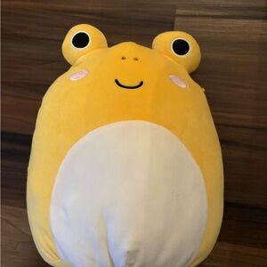 Squishmallows Yellow Frog Plush with White Belly